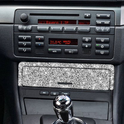 For BMW Series 3 E46 1998-2005 Car Gear Button Frame Diamond Decoration Sticker, Left Drive by buy2fix