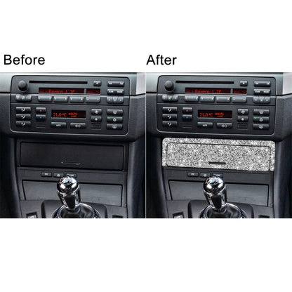 For BMW Series 3 E46 1998-2005 Car Gear Button Frame Diamond Decoration Sticker, Left Drive by buy2fix