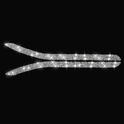 For Tesla Model X Car Rear Fog Lamp Diamond Sticker,Left and Right Drive Universal by buy2fix