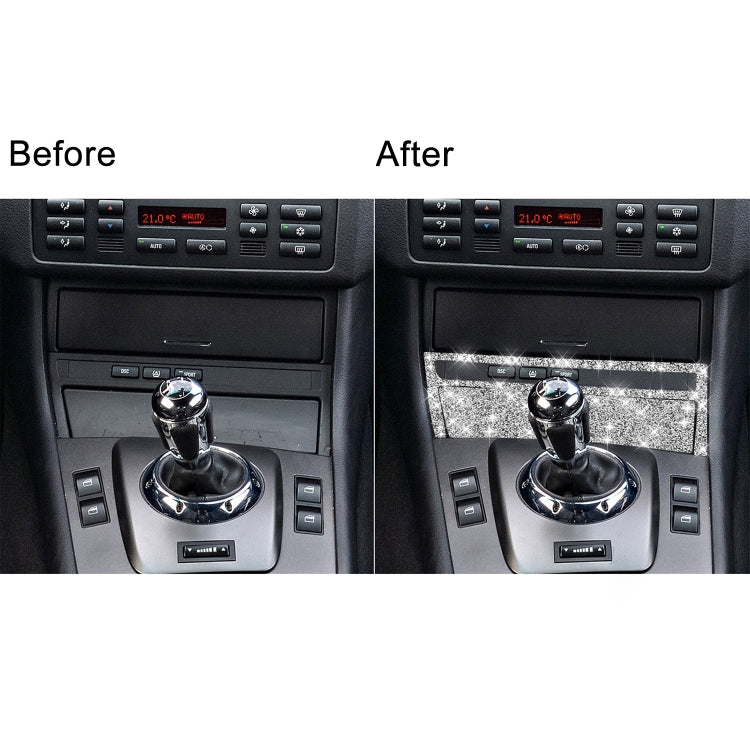 For BMW Series 3 E46 1998-2005 Car Cigarette Lighter Frame Diamond Decoration Sticker, Left Drive by buy2fix