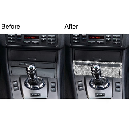 For BMW Series 3 E46 1998-2005 Car Cigarette Lighter Frame Diamond Decoration Sticker, Left Drive by buy2fix