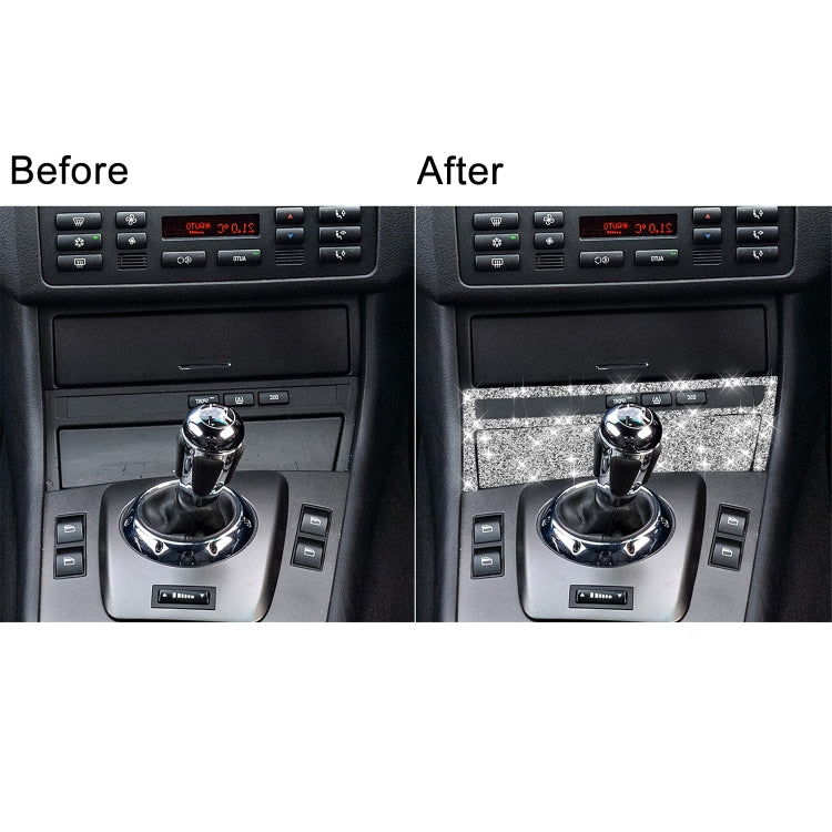 For BMW Series 3 E46 1998-2005 Car Cigarette Lighter Frame Diamond Decoration Sticker, Right Drive by buy2fix