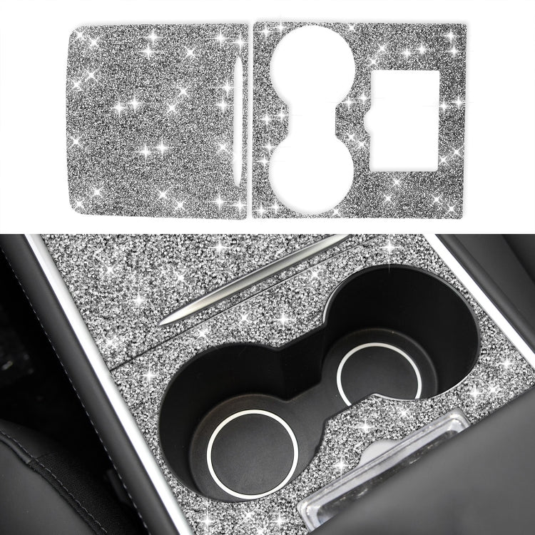 For Tesla Model 3 Car Center Control Panel with Hole Diamond Sticker,Left and Right Drive Universal by buy2fix