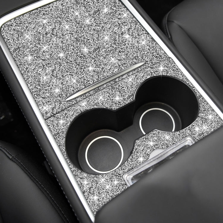 For Tesla Model 3 Car Center Control Panel with Hole Diamond Sticker,Left and Right Drive Universal by buy2fix