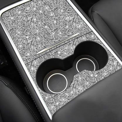 For Tesla Model 3 Car Center Control Panel Diamond Sticker,Left and Right Drive Universal by buy2fix