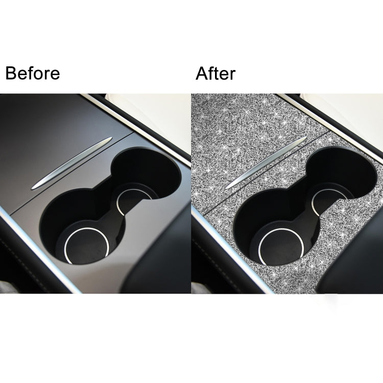 For Tesla Model 3 Car Center Control Panel Diamond Sticker,Left and Right Drive Universal by buy2fix