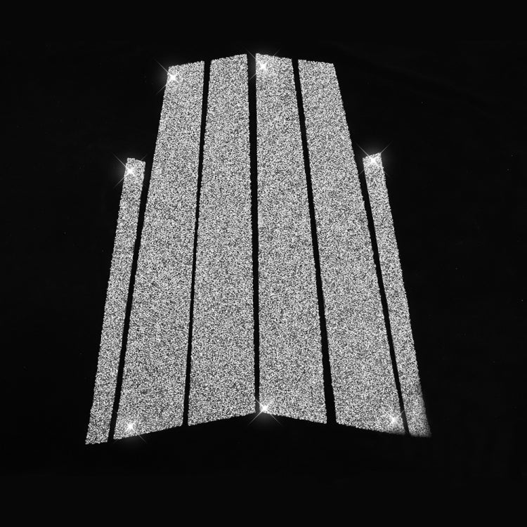 For BMW Series 3 E46 1999-2004 6pcs Car B-Pillar Diamond Decoration Sticker, Left and Right Drive by buy2fix