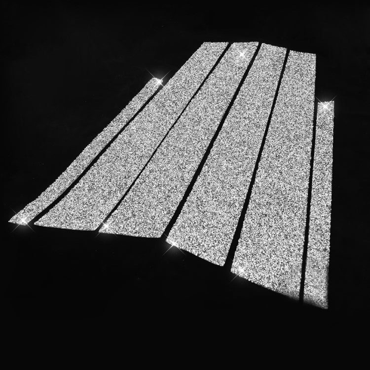 For BMW Series 3 E46 1999-2004 6pcs Car B-Pillar Diamond Decoration Sticker, Left and Right Drive by buy2fix