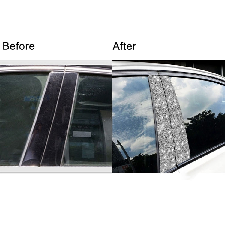 For BMW Series 3 E46 1999-2004 6pcs Car B-Pillar Diamond Decoration Sticker, Left and Right Drive by buy2fix