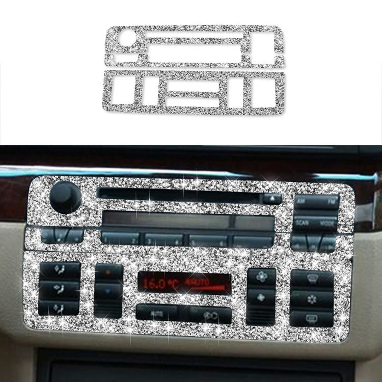 For BMW Series 3 E46 1999-2004 3pcs Car Center Control Panel Diamond Decoration Sticker, Left and Right Drive by buy2fix