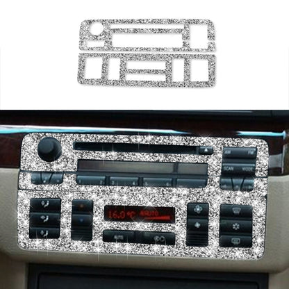 For BMW Series 3 E46 1999-2004 3pcs Car Center Control Panel Diamond Decoration Sticker, Left and Right Drive by buy2fix