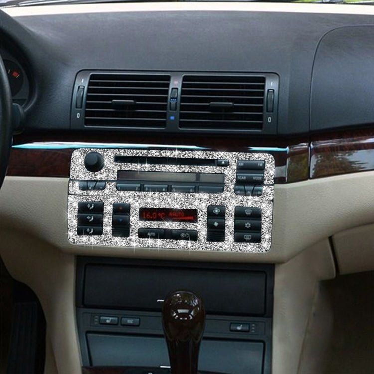 For BMW Series 3 E46 1999-2004 3pcs Car Center Control Panel Diamond Decoration Sticker, Left and Right Drive by buy2fix