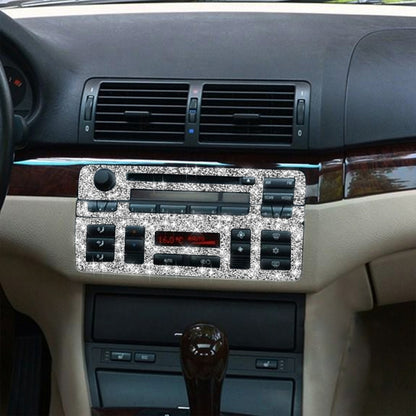 For BMW Series 3 E46 1999-2004 3pcs Car Center Control Panel Diamond Decoration Sticker, Left and Right Drive by buy2fix