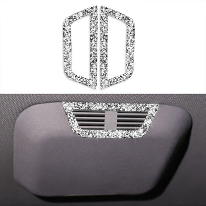 For BMW Series 3 E46 1998-2005 Car Rear Seat Roof Air Outlet Diamond Decoration Sticker, Left and Right Drive by buy2fix