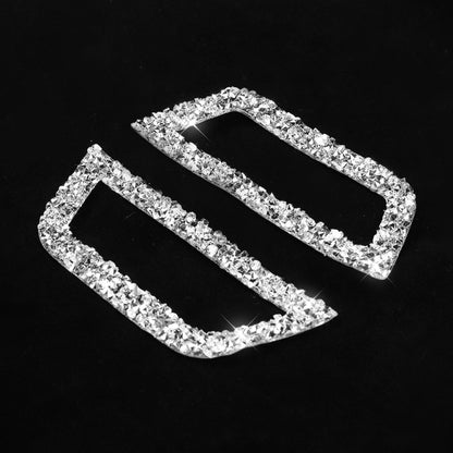 For BMW Series 3 E46 1998-2005 Car Rear Seat Roof Air Outlet Diamond Decoration Sticker, Left and Right Drive by buy2fix