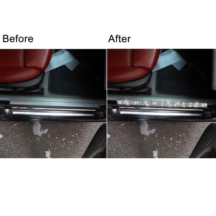 For BMW Series 3 E46 1998-2005 Car Door Threshold Strip Diamond Decoration Sticker, Left and Right Drive by buy2fix