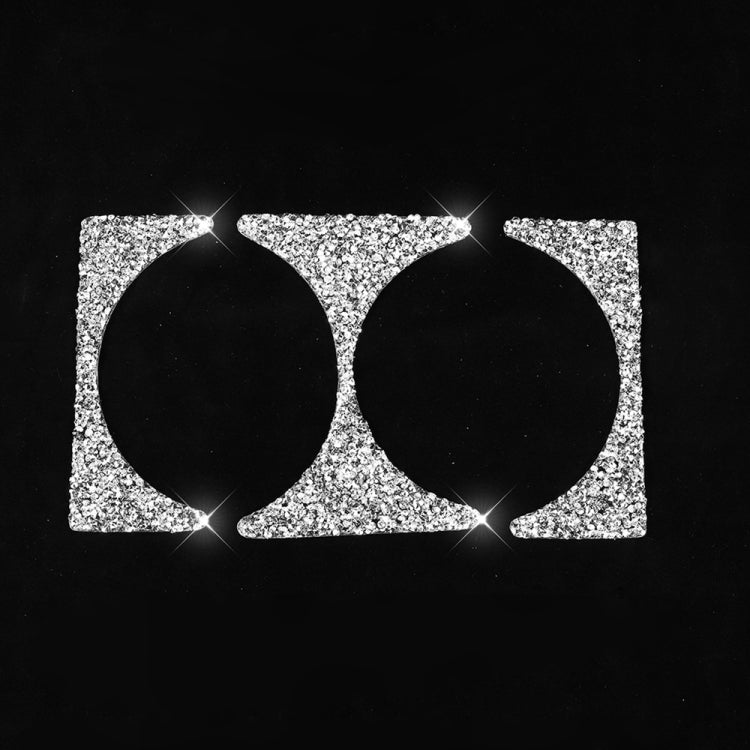 For BMW Series 3 E46 1998-2005 Car Water Cup Holder Panel Diamond Decoration Sticker, Left and Right Drive by buy2fix