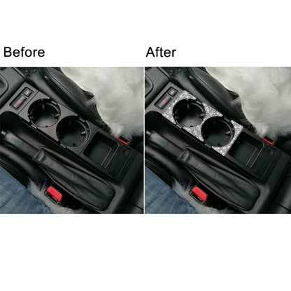For BMW Series 3 E46 1998-2005 Car Water Cup Holder Panel Diamond Decoration Sticker, Left and Right Drive by buy2fix