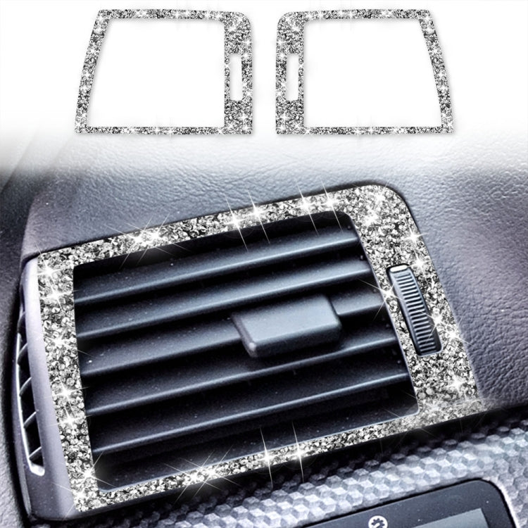 For BMW Series 3 E46 1998-2005 Car Left Right Air Outlet Diamond Decoration Sticker, Left and Right Drive by buy2fix