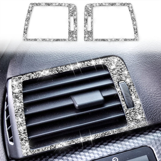 For BMW Series 3 E46 1998-2005 Car Left Right Air Outlet Diamond Decoration Sticker, Left and Right Drive by buy2fix