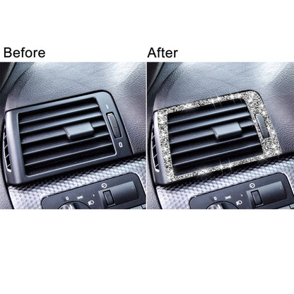 For BMW Series 3 E46 1998-2005 Car Left Right Air Outlet Diamond Decoration Sticker, Left and Right Drive by buy2fix