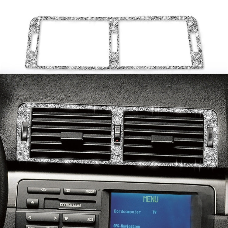 For BMW Series 3 E46 1998-2005 Car Middle Air Outlet Diamond Decoration Sticker, Left and Right Drive by buy2fix