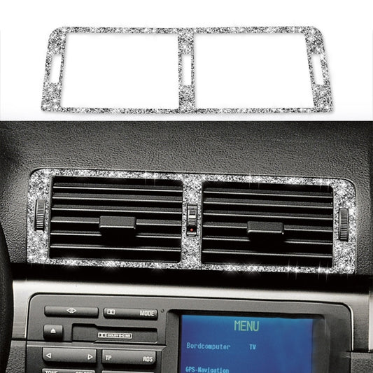 For BMW Series 3 E46 1998-2005 Car Middle Air Outlet Diamond Decoration Sticker, Left and Right Drive by buy2fix