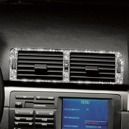 For BMW Series 3 E46 1998-2005 Car Middle Air Outlet Diamond Decoration Sticker, Left and Right Drive by buy2fix