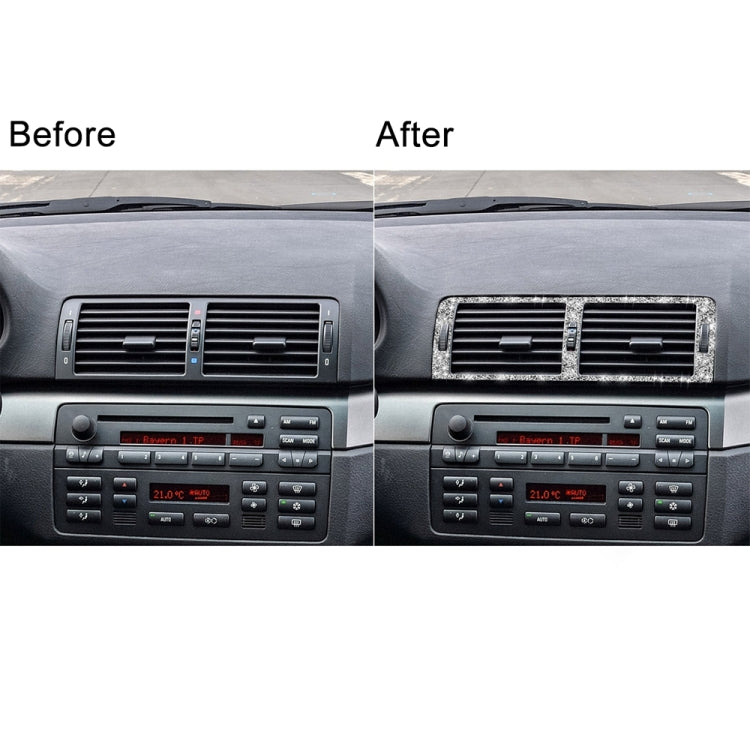 For BMW Series 3 E46 1998-2005 Car Middle Air Outlet Diamond Decoration Sticker, Left and Right Drive by buy2fix