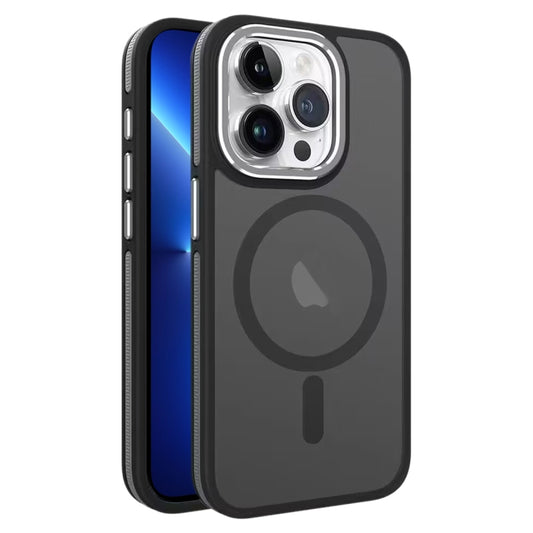 For iPhone 13 Pro Two-color Frosted MagSafe Magnetic Phone Case(Black) - iPhone 13 Pro Cases by buy2fix | Online Shopping UK | buy2fix