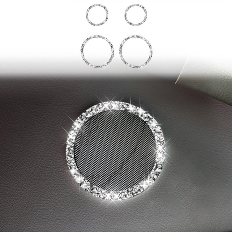 For BMW Series 3 E46 1998-2005 Car Horn Circle Diamond Decoration Sticker, Left and Right Drive by buy2fix