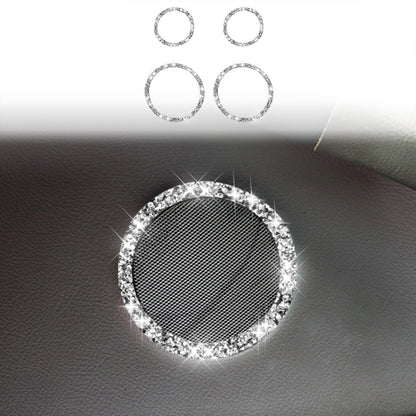 For BMW Series 3 E46 1998-2005 Car Horn Circle Diamond Decoration Sticker, Left and Right Drive by buy2fix