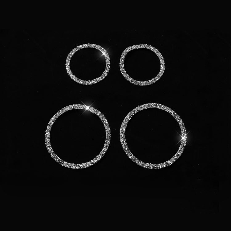 For BMW Series 3 E46 1998-2005 Car Horn Circle Diamond Decoration Sticker, Left and Right Drive by buy2fix