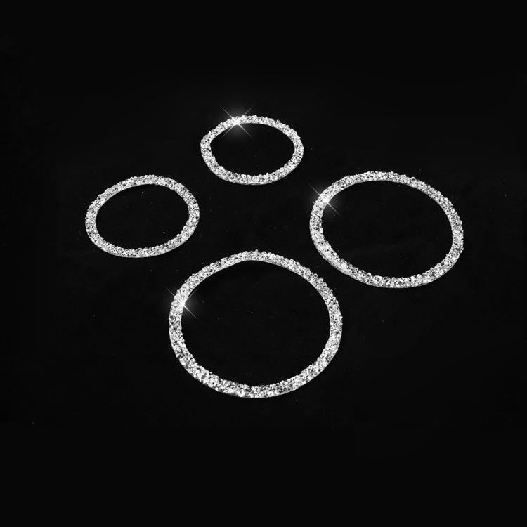 For BMW Series 3 E46 1998-2005 Car Horn Circle Diamond Decoration Sticker, Left and Right Drive by buy2fix