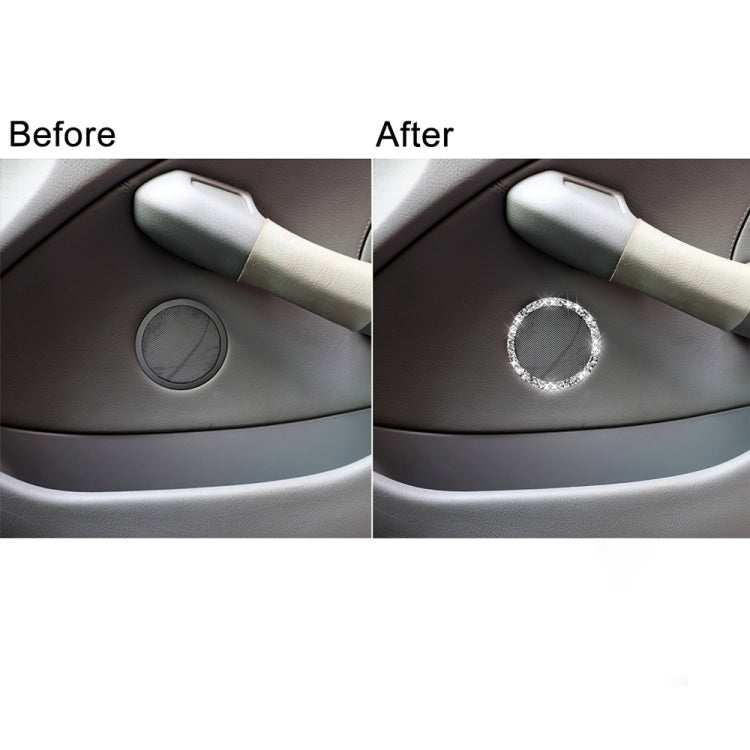 For BMW Series 3 E46 1998-2005 Car Horn Circle Diamond Decoration Sticker, Left and Right Drive by buy2fix