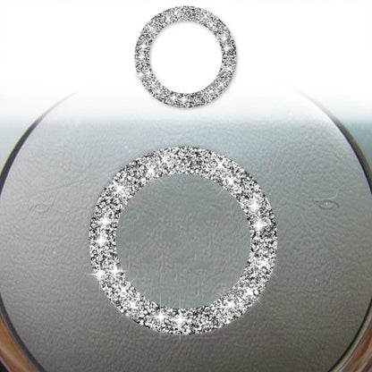 For BMW Series 3 E46 1998-2005 Car Steering Wheel Logo Circle Diamond Decoration Sticker, Left and Right Drive by buy2fix
