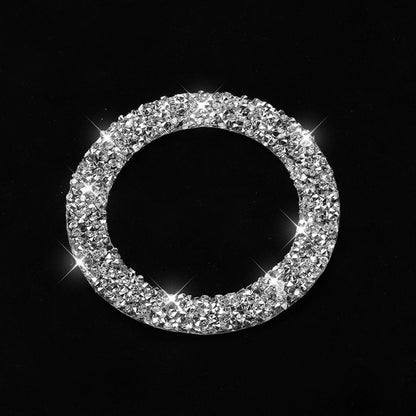 For BMW Series 3 E46 1998-2005 Car Steering Wheel Logo Circle Diamond Decoration Sticker, Left and Right Drive by buy2fix