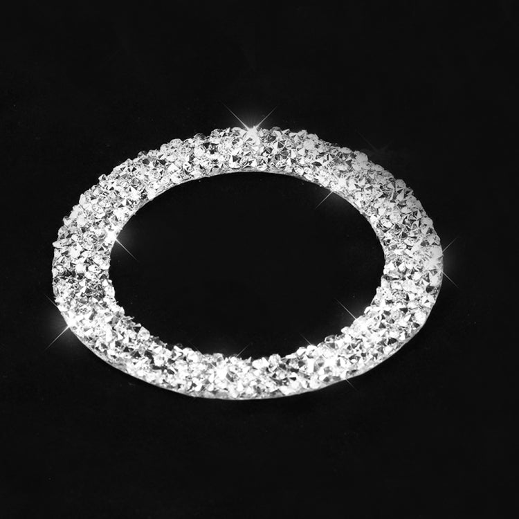 For BMW Series 3 E46 1998-2005 Car Steering Wheel Logo Circle Diamond Decoration Sticker, Left and Right Drive by buy2fix