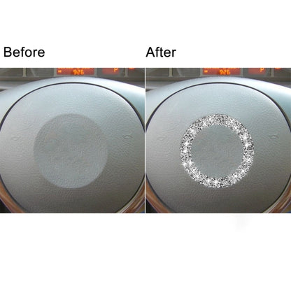 For BMW Series 3 E46 1998-2005 Car Steering Wheel Logo Circle Diamond Decoration Sticker, Left and Right Drive by buy2fix