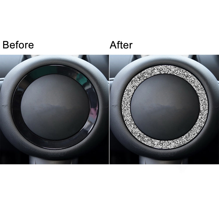 For BMW Mini R55 / R56 Car Steering Wheel R Chassis Diamond Decoration Sticker by buy2fix