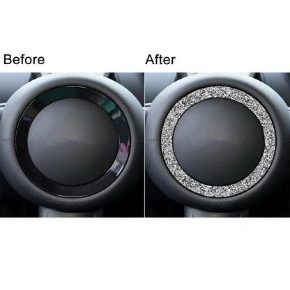 For BMW Mini R55 / R56 Car Steering Wheel R Chassis Diamond Decoration Sticker by buy2fix