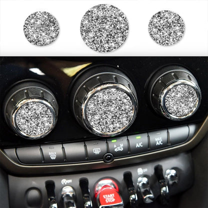 For BMW Mini F55 / F56 Car Multimedia Knob Diamond Decoration Sticker by buy2fix