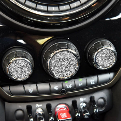 For BMW Mini F55 / F56 Car Multimedia Knob Diamond Decoration Sticker by buy2fix