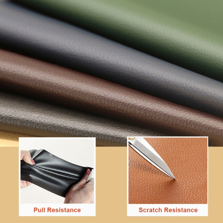 30 x 137cm Self Adhesive Leather for Sofa Repair Patch Car Seat PVC Leather Sticker(Beige) - Seat Accessories by buy2fix | Online Shopping UK | buy2fix