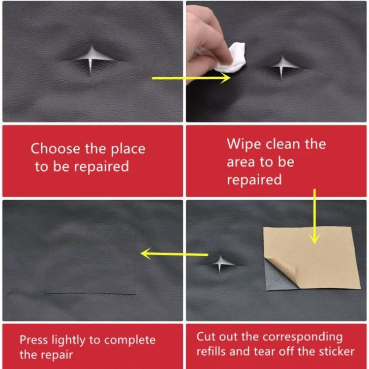 30 x 137cm Self Adhesive Leather for Sofa Repair Patch Car Seat PVC Leather Sticker(Dark Brown) by buy2fix