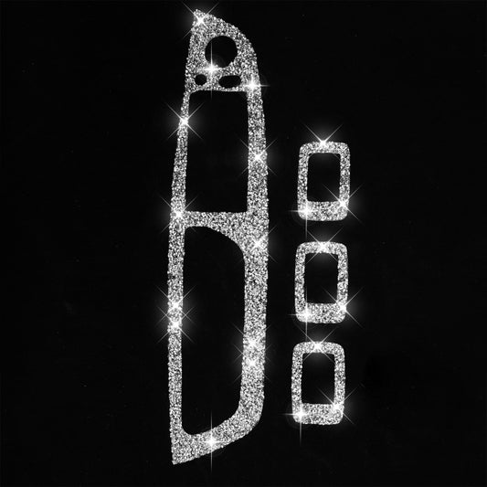 For BMW X5 E70 2008-2013 / X6 E71 2009-2014 Car Window Lift Panel Diamond Decoration Sticker, High Configuration Left Drive by buy2fix