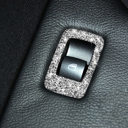 For BMW X5 E70 2008-2013 / X6 E71 2009-2014 Car Window Lift Panel Diamond Decoration Sticker, High Configuration Left Drive by buy2fix