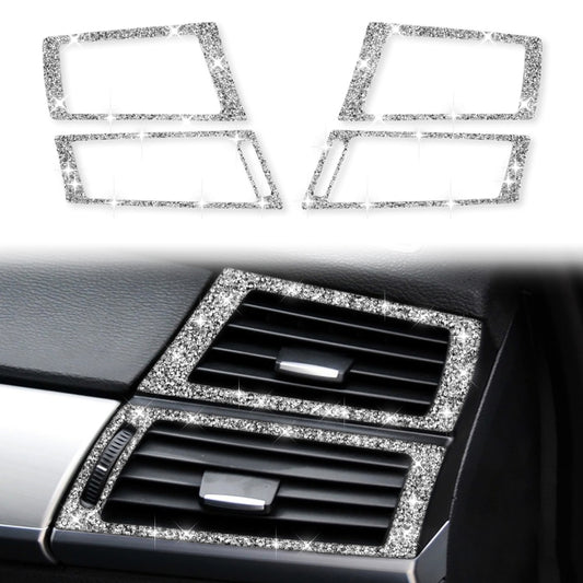 For BMW X5 E70 / X6 E71 2008-2013 Car Side Air Outlet Diamond Decoration Sticker, Left and Right Drive by buy2fix