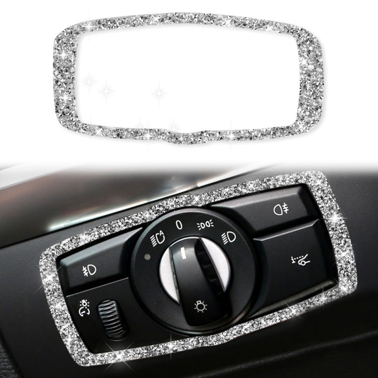For BMW X5 E70 / X6 E71 2008-2013 Car Headlight Switch Frame Diamond Decoration Sticker, Left and Right Drive by buy2fix
