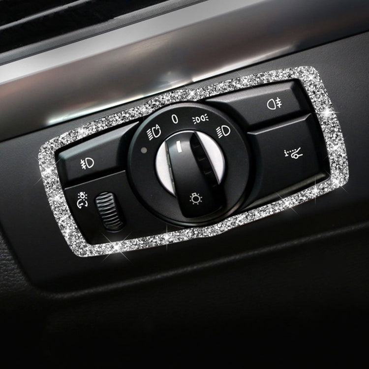 For BMW X5 E70 / X6 E71 2008-2013 Car Headlight Switch Frame Diamond Decoration Sticker, Left and Right Drive by buy2fix